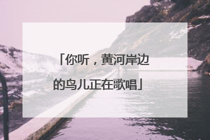 你听，黄河岸边的鸟儿正在歌唱